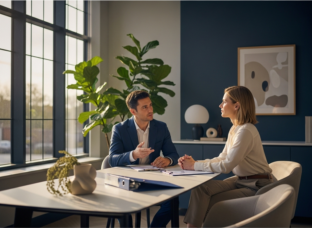 A clinician in an ADHD assessment session with a patient